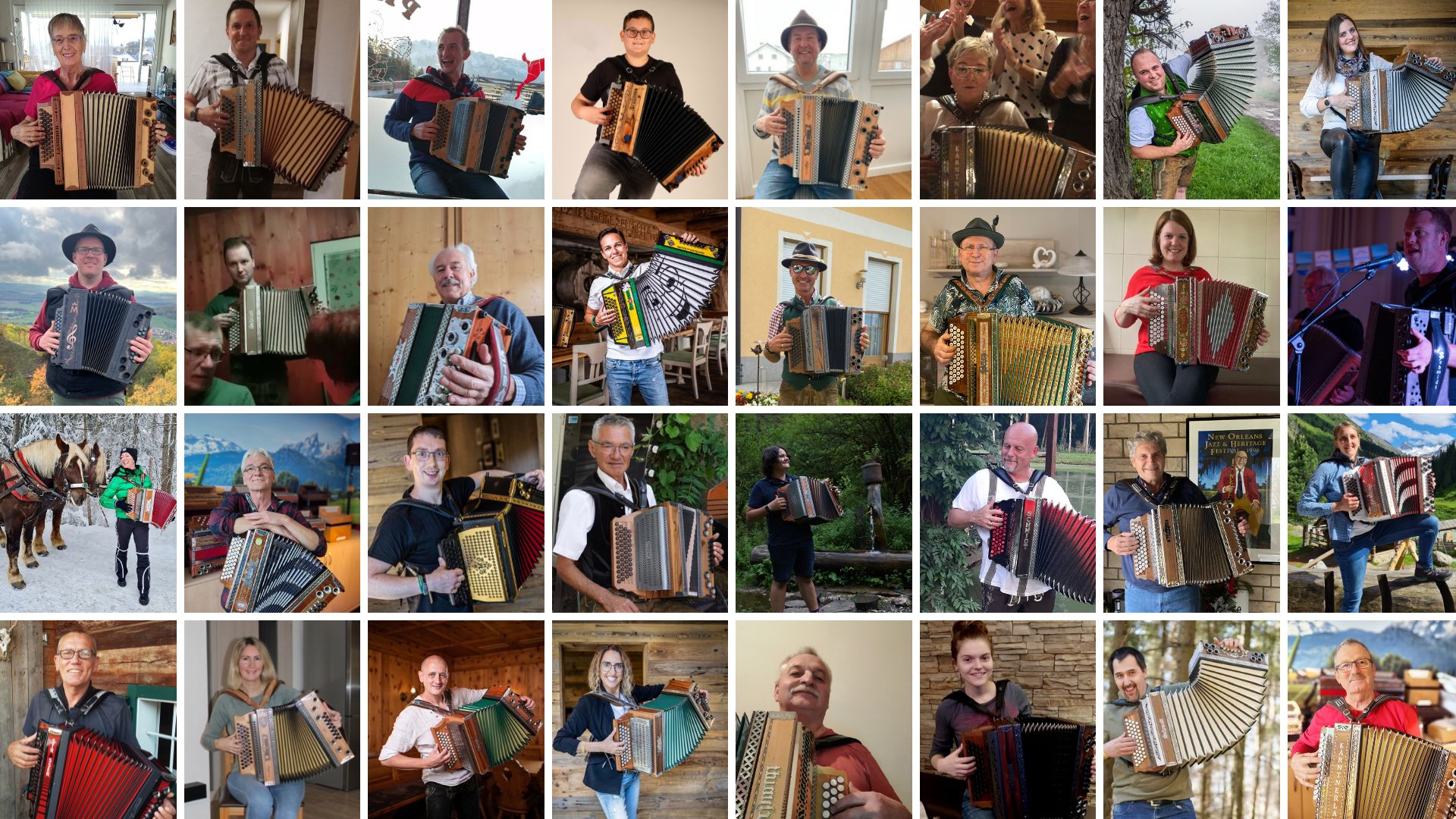 Das Harmonika lernen im Alter möglich ist zeigen diese Harmonikaspieler